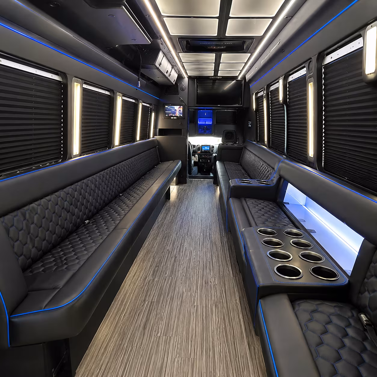 hialeah party bus rental interior
